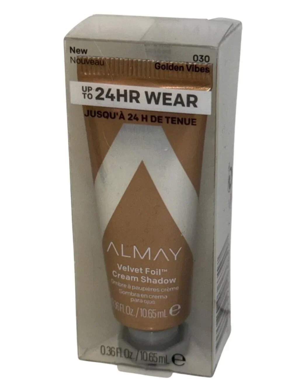 Almay Velvet Foil Cream Shadow 030 Golden Vibes 24HR Wear New Sealed 10.65mL